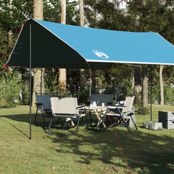 Prelată de camping, albastru, 430x380x210 cm, impermeabilă - Img 1