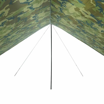 Prelată de camping, camuflaj, 462x306x211 cm, impermeabilă - Img 5