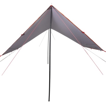 Prelată de camping gri/portocaliu, 430x380x210 cm, impermeabilă - Img 3