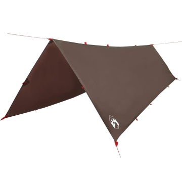 Prelată de camping, maro, 506x306 cm, impermeabilă - Img 2