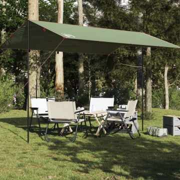 Prelată de camping, verde, 400x294 cm, impermeabilă - Img 1