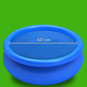 Prelată de piscină, albastru, 527 cm, PE - Img 2