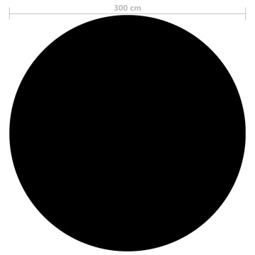 Prelată piscină, negru, 300 cm, PE - Img 4