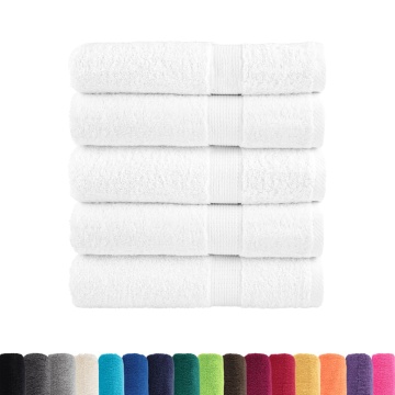 Prosoape de duș premium 25 buc alb 70x140cm 600 gsm 100% bumbac - Img 2