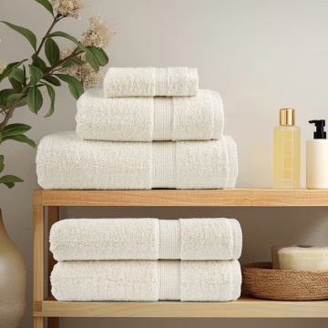 Prosoape de mâini premium SOLUND 2 buc. crem 50x100cm 600 gsm - Img 3