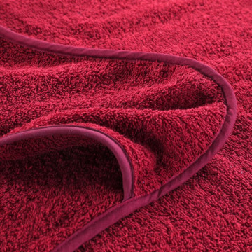 Prosoape de plajă, 2 buc., vișiniu, 75x200 cm, textil 400 GSM - Img 6