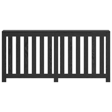Protecție Radiator Negru Stejar 175x20x82 cm Lemn Ingineresc - Img 3