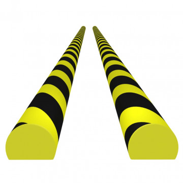 Protecții de colț, 2 buc., galben și negru, 4x3x100 cm, PU - Img 2