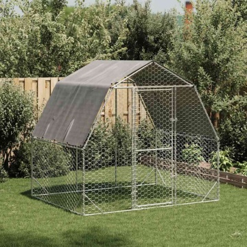 Pui de găină cu acoperiș 2,5x2x2,25 m oțel galvanizat - Img 1
