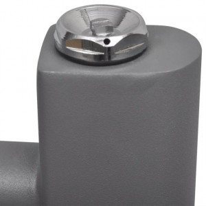 Radiator port-prosop încălzire centrală baie, curbat, 480x480 mm, gri - Img 5