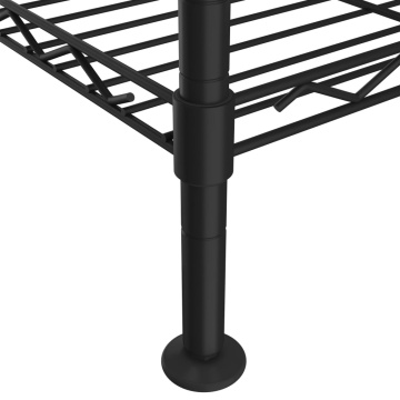Raft de depozitare, 3 niveluri, negru, 60 x 35 x 76 cm, 150 kg - Img 5