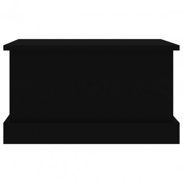 Raft de depozitare, negru, 50x30x28 cm, lemn prelucrat - Img 5