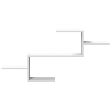 Raft de perete, alb, 104x15x49 cm, lemn prelucrat - Img 4