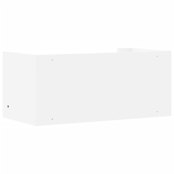 Raft de perete, alb, 70,5x35x30,5 cm, lemn prelucrat - Img 5