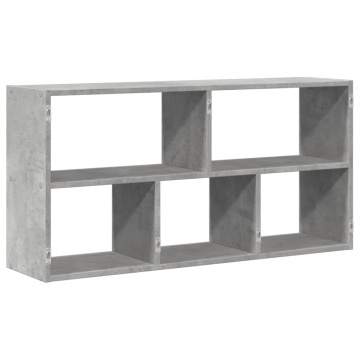 Raft de perete, gri beton, 100x25x50 cm, lemn prelucrat - Img 5