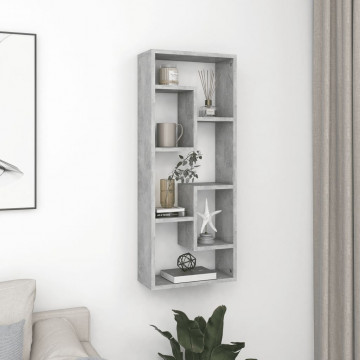 Raft de perete, gri beton, 36x16x90 cm, PAL - Img 1