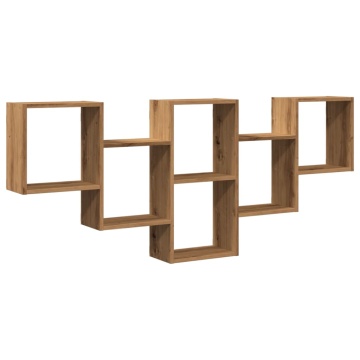 Raft de perete, lemn artizanal, 159x18x66 cm, lemn prelucrat - Img 2