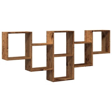 Raft de perete, lemn vechi, 159x18x66 cm, lemn prelucrat - Img 2