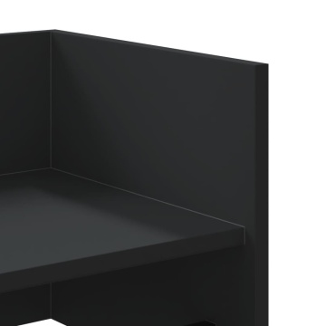 Raft de perete, negru, 70,5x35x30,5 cm, lemn prelucrat - Img 6