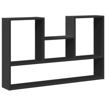 Raft de perete, negru, 99x15x60 cm, lemn prelucrat - Img 2