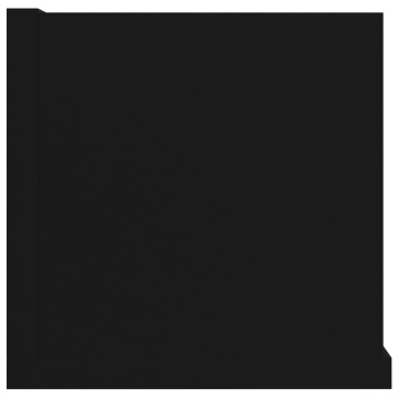 Raft de perete pentru CD-uri negru 100x18x18 cm lemn prelucrat - Img 6