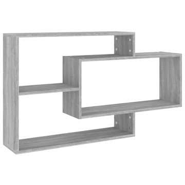 Raft de perete, sonoma gri, 104x20x58,5 cm, lemn compozit - Img 2
