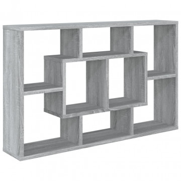 Raft de perete, sonoma gri, 85x16x52,5 cm, lemn compozit - Img 2