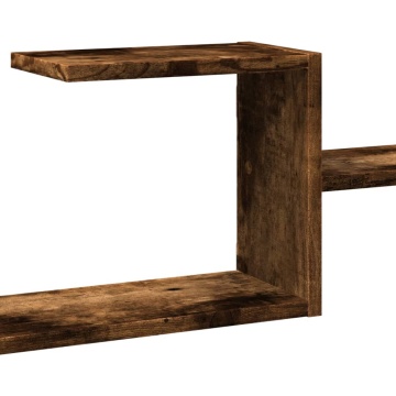 Raft de perete, stejar fumuriu, 104x15x49 cm, lemn prelucrat - Img 7