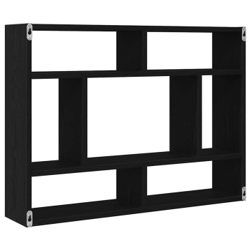 Raft de perete, stejar negru, 75x16x55 cm, lemn prelucrat - Img 6