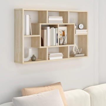 Raft de perete, stejar Sonoma, 85x16x52,5 cm, lemn prelucrat - Img 1