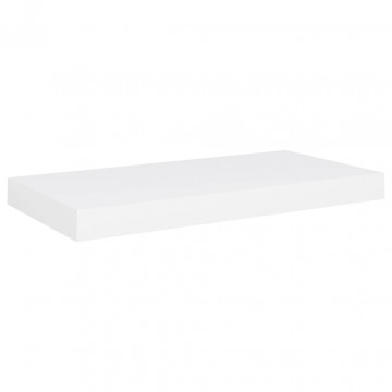 Raft de perete suspendat, alb, 50x23x3,8 cm, MDF - Img 2