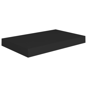 Raft de perete suspendat, negru, 40x23x3,8 cm, MDF - Img 2