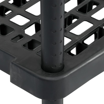 Raft depozitare cu 5 polițe, negru, 93,5x45,5x194,5 cm, PP - Img 5