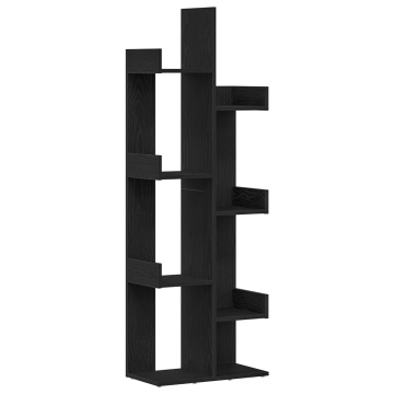 Raft Negru Stejar 48x25,5x140 cm din Lemn Compus de la - Img 2