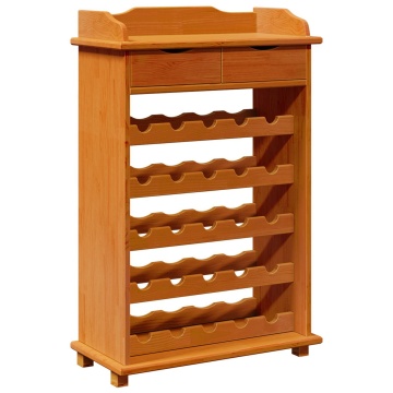Raft pentru vin 90x60x30 cm Lemn masiv de pin - Img 2