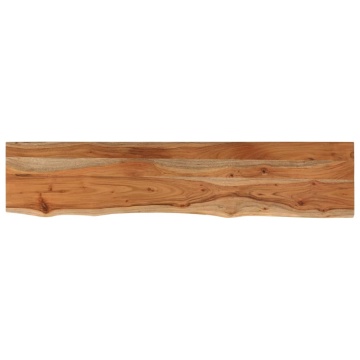 Raft perete 110x20x2,5cm dreptunghiular lemn acacia margine vie - Img 2