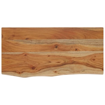 Raft perete 40x20x3,8 cm dreptunghiular lemn acacia margine vie - Img 2
