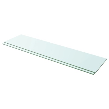 Rafturi, 2 buc., 100 x 25 cm, panouri sticlă transparentă - Img 1