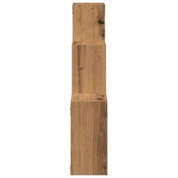 Rafturi cub perete stejar artizanal 68x15x68 cm, lemn prelucrat - Img 8