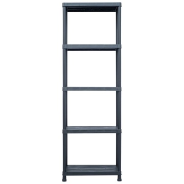 Rafturi de depozitare 5 buc. negru 60x30x180 cm plastic 125 kg - Img 3