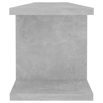 Rafturi de perete, 2 bucâți, gri beton, 90x18x20 cm, PAL - Img 5