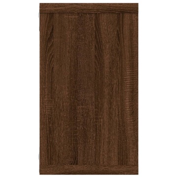 Rafturi de perete cub, 2 buc. stejar maro, 80x15x26,5 cm, lemn - Img 6
