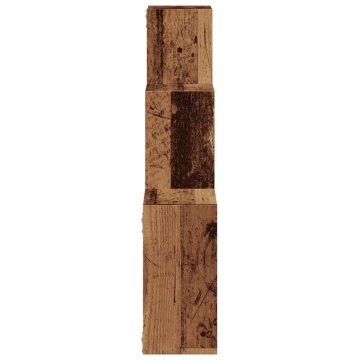 Rafturi de perete, cub, lemn vechi, 68x15x68 cm, lemn prelucrat - Img 8