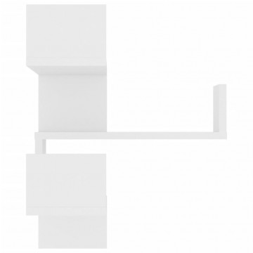Rafturi de perete pe colț, 2 buc., alb, 40x40x50 cm PAL - Img 5
