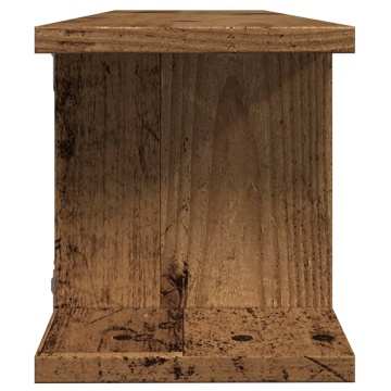 Rafturi perete, 2 buc., lemn vechi, 90x18x20 cm, lemn prelucrat - Img 5
