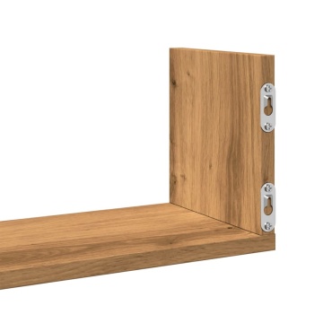 Rafturi perete 3buc. stejar artizanal 80x18x18cm lemn prelucrat - Img 7