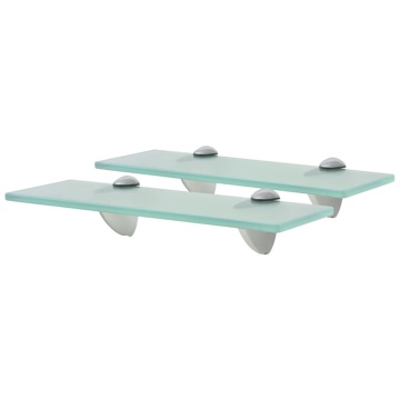 Rafturi suspendate, 2 buc., 30 x 20 cm, sticlă, 8 mm - Img 1