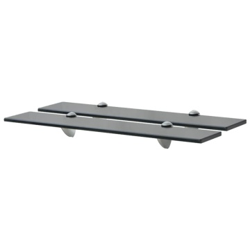 Rafturi suspendate, 2 buc., 60 x 20 cm, sticlă, 8 mm - Img 1