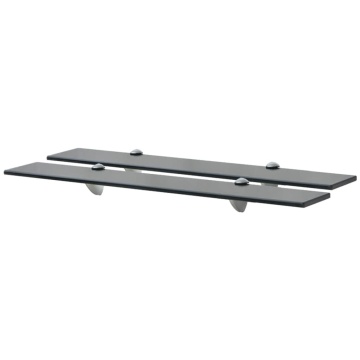 Rafturi suspendate, 2 buc., 70 x 10 cm, sticlă, 8 mm - Img 1