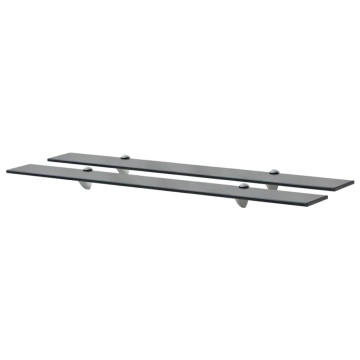 Rafturi suspendate, 2 buc., 90 x 20 cm, sticlă, 8 mm - Img 1